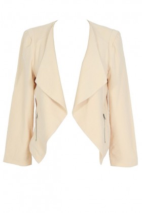 Class Act Open Jacket in Beige